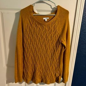 Orange knit sweater